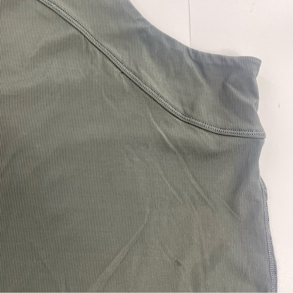 Spanx go lightly ribbed tie back tank Army Green Olive Open Back Plus Size 1X - Picture 4 of 10